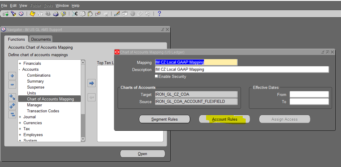 How to add Chart of account mapping code combinations In GL ? Doyensys Blog