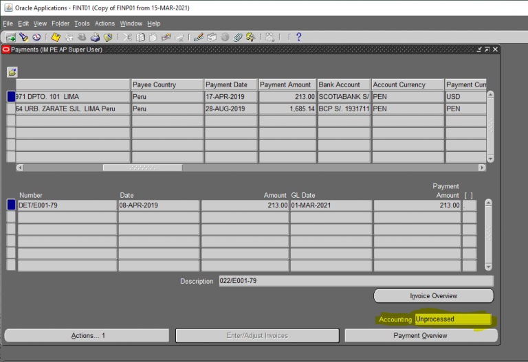 AP Payment status showing unprocessed in oracle apps – Doyensys Blog