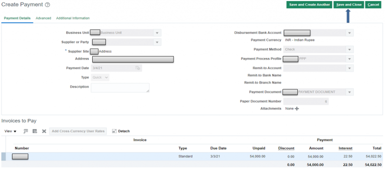 Supplier Site Address Table In Oracle Fusion