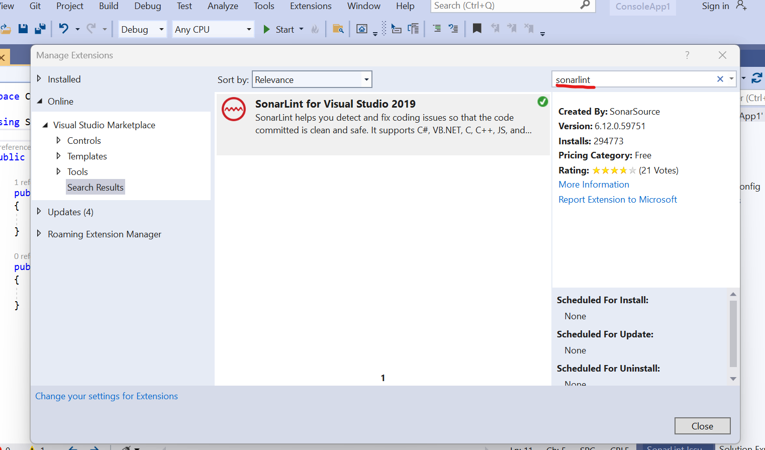 how to add sonarlint extension in intellij