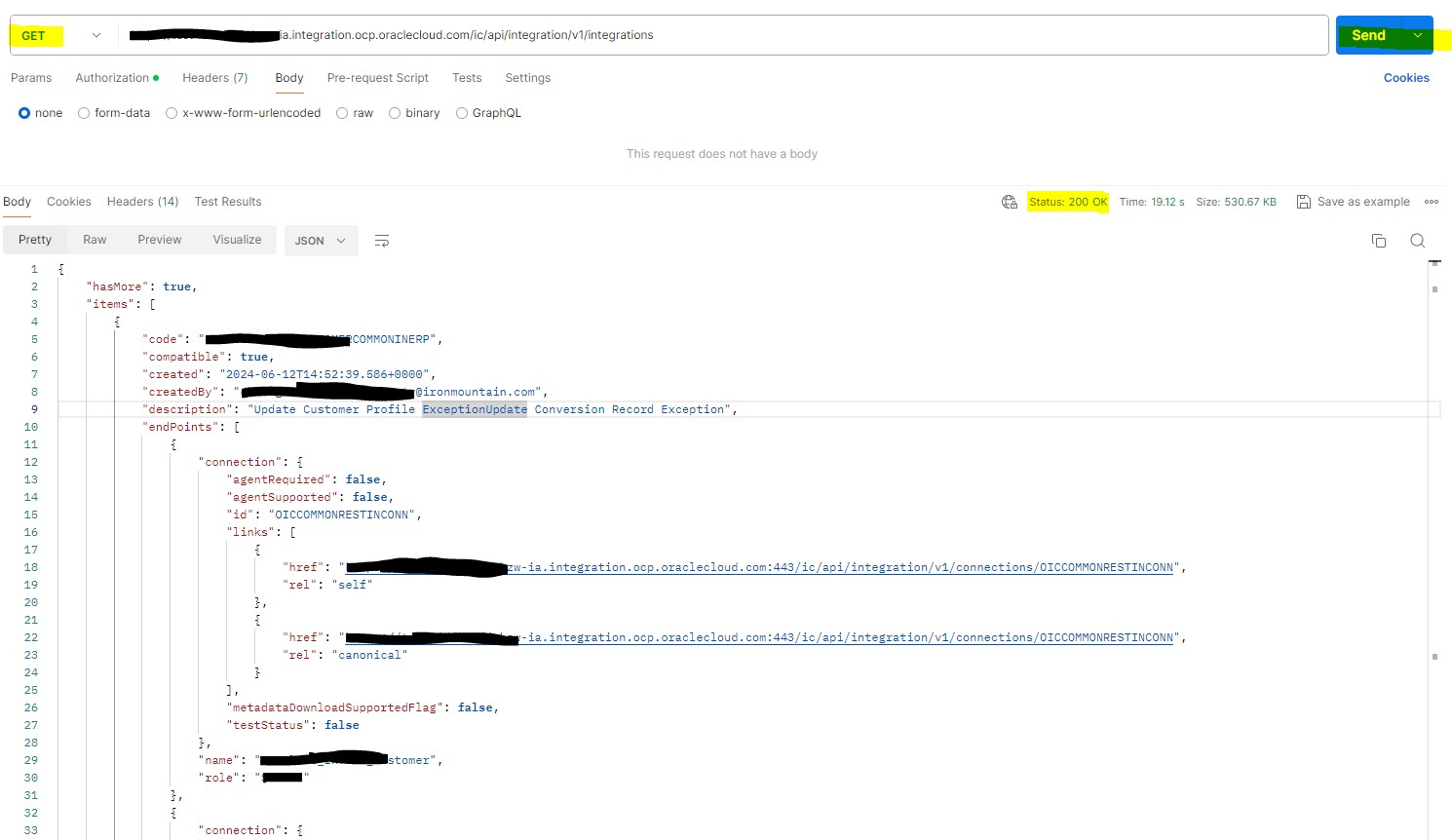 How to list all integrations in an OIC instance using REST API ...