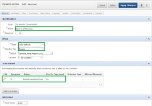 Scroll to the top of the page/report in Oracle APEX