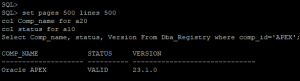 Manually Upgrade APEX for 19c upgrade: