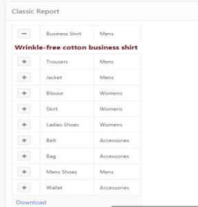 Reports with Row Details