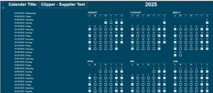 Supplier Calendar Calculation