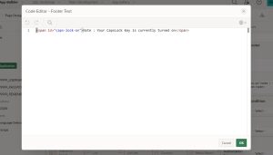 Caps Lock (On/Off) Indicator with JavaScript in Oracle APEX