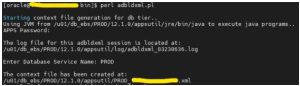 To Re-build database tier context file in r12.2
