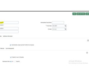 Oracle Fusion configuration – Payment Process Request