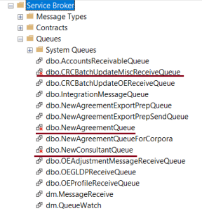 Queue enable issue in SQL Server