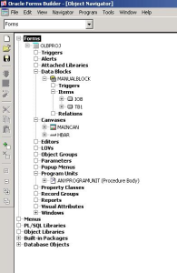 Creating Object Library OLB in Oracle D2k Form