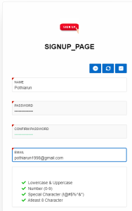 Password Feed Back Form In APEX