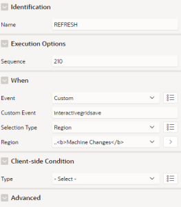 Refresh Region On Interactive grid Save