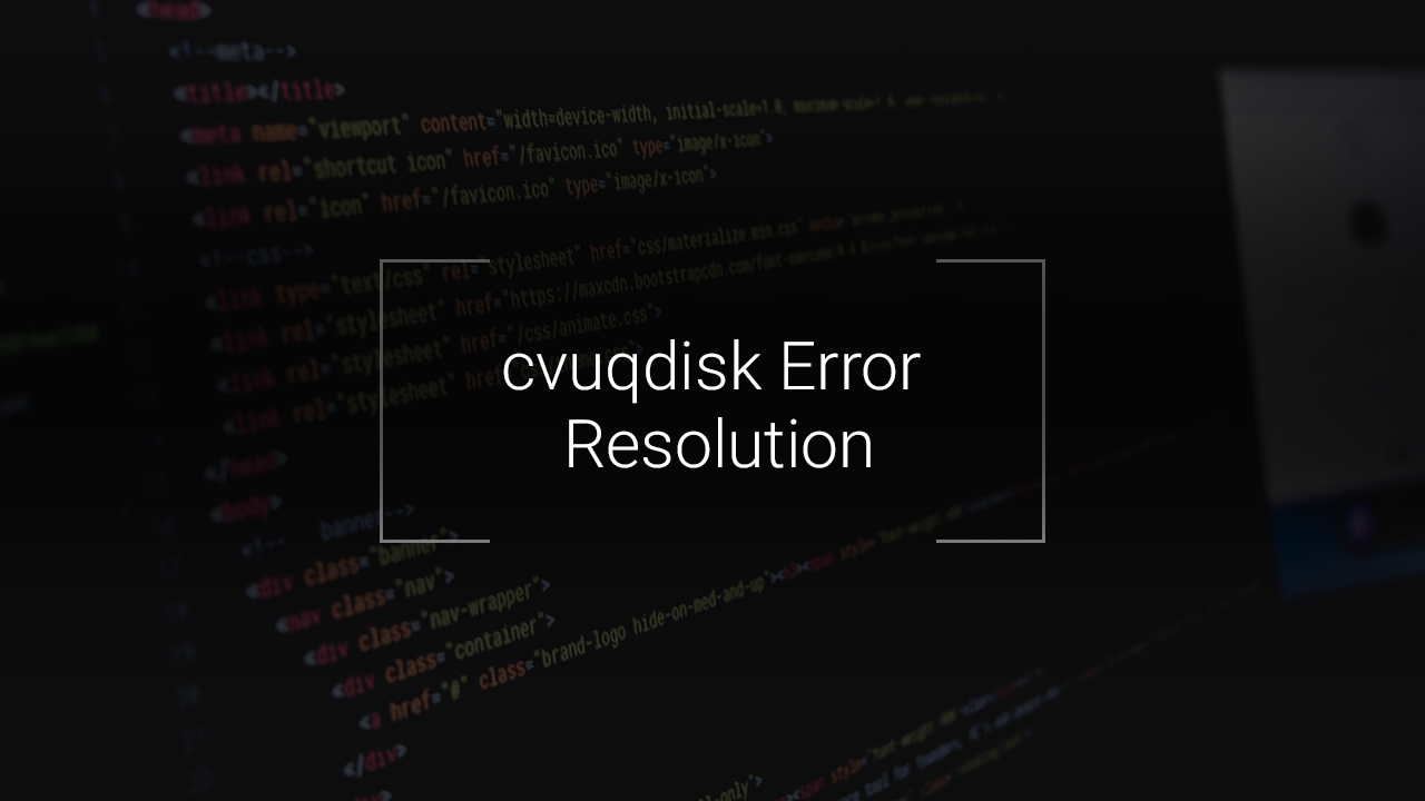 cvuqdisk-error-resolution