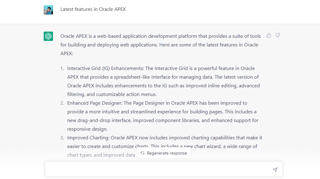 How to integrate Chat GPT in Oracle APEX