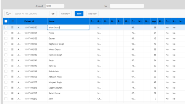 CUSTOM NAVIGATION FROM PAGE ITEM TO INTRECTIVE GRID COLUMN ON TAB PRESS