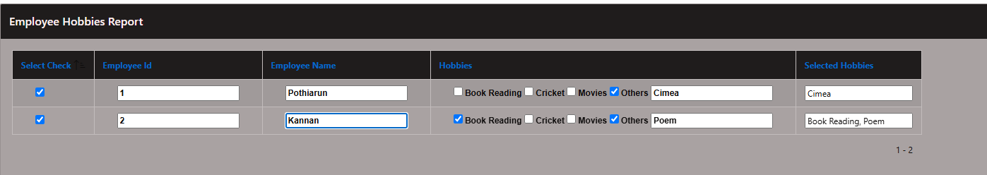 Dynamic Selection with Multiple APEX_ITEM Types in a Single Column and Real-Time Display in Another Column Using JavaScript in Classic Report