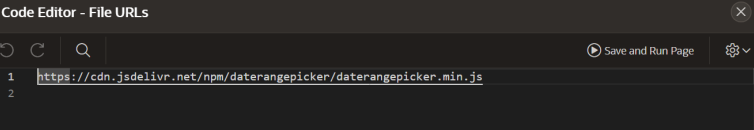 Single Date Range Picker In Oracle APEX Using JavaScript