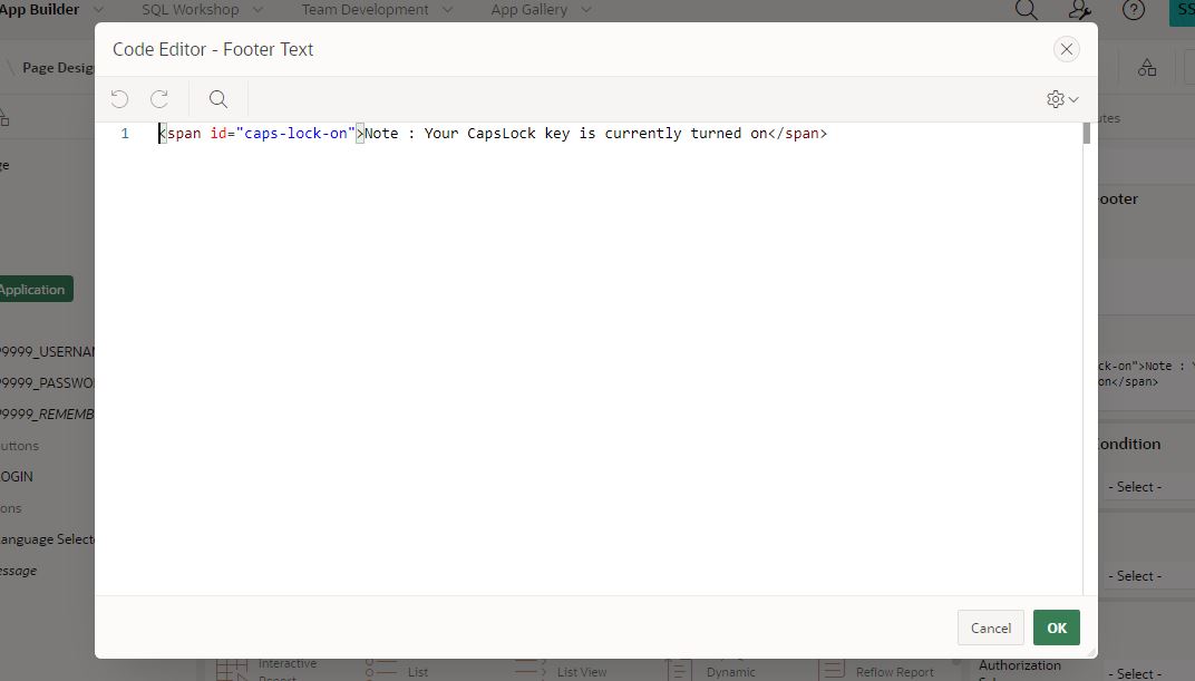Caps Lock (On/Off) Indicator with JavaScript in Oracle APEX - Oracle ...