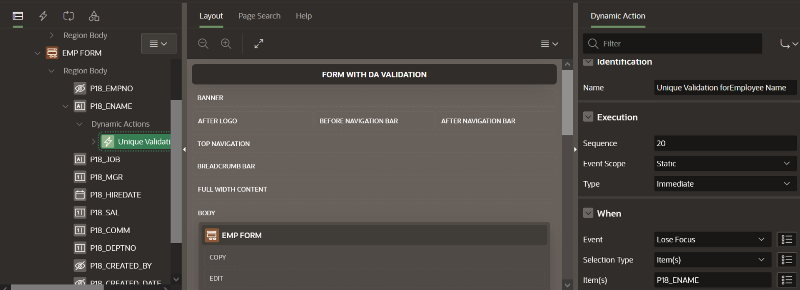 How to Add Validation Using Dynamic Action in Oracle Apex - Oracle ...