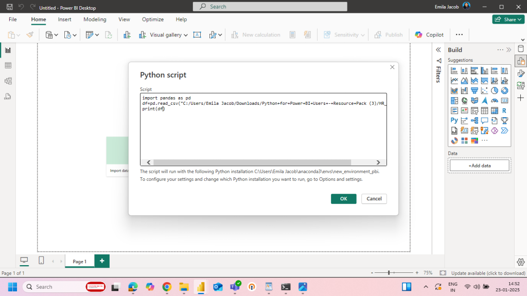Seamlessly Integrating Python with Power BI Using Anaconda: A ...